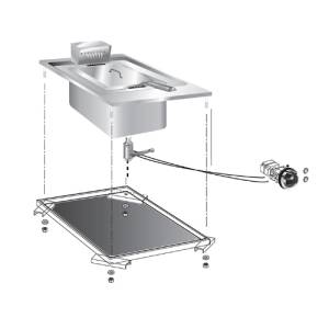 Friteuse inbouw inh. 10ltr. afm. 40x60cm. 400v - 9000w FQE41D Mareno