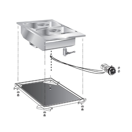 Bain-Marie afm. 40x60cm. hgt. 33,5cm. BME40DM Mareno
