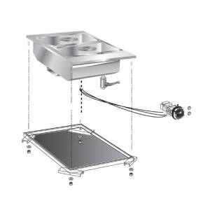 Bain-Marie afm. 40x60cm. hgt. 33,5cm. BME40DM Mareno