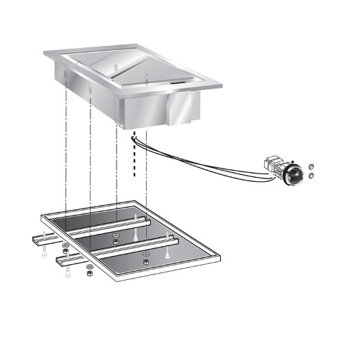 Bakplaat electrisch afm. 42,5x60cm. hgt. 18cm. FTE40DC Mareno