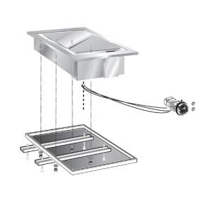 Bakplaat electrisch afm. 42,5x60cm. hgt. 18cm. FTE40DC Mareno
