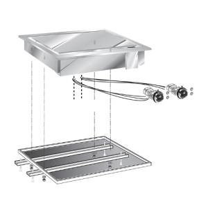 Bakplaat electrisch afm. 62,5x60cm. hgt. 18cm. FTE60DC Mareno