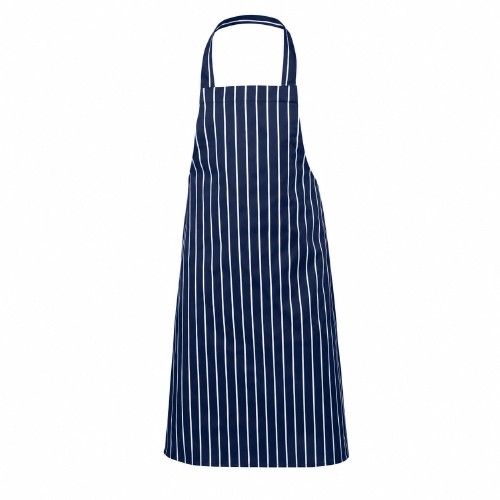 Schort afm. 70x100cm. Navy Butchers Stripe Neville