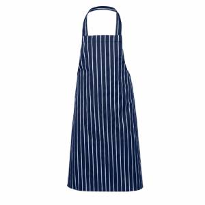 Schort afm. 70x100cm. Navy Butchers Stripe Neville