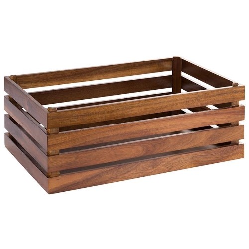 Veilingkist afm. 1/1GN hgt. 20cm bruin hout Superbox