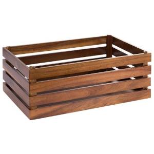Veilingkist afm. 1/1GN hgt. 20cm bruin hout Superbox