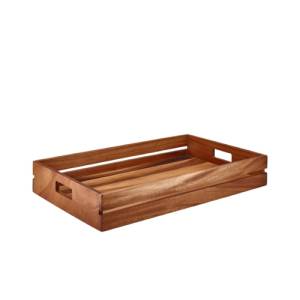 Dimensions de la caisse de vente aux enchères : 1/1GN, hauteur des couches : 8 cm, bois d’acacia Neville