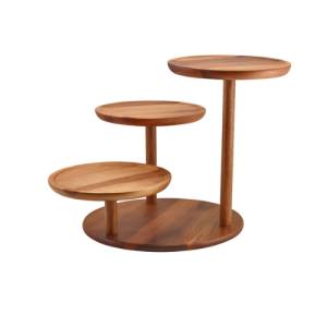 Buffet riser 3-piece, dimensions 50x50cm, height 37.5cm, Neville acacia wood