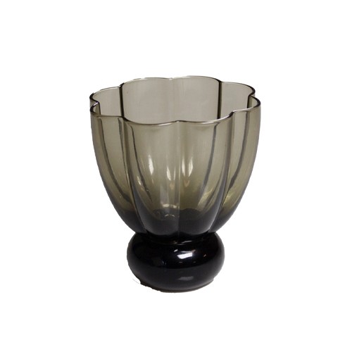 Drinkglas inh. 30cl. Flower bomb oker