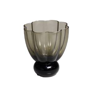 Drinkglas inh. 30cl. Flower bomb oker
