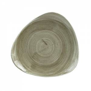 Bord driehoekig Stonecast Patina afm. 22,9cm. kleur Burnished Green Churchill