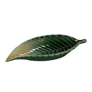 Assiette en forme de feuille. 22 x 11,7 cm. Hauteur : 3,3 cm. Haru Q Authentic