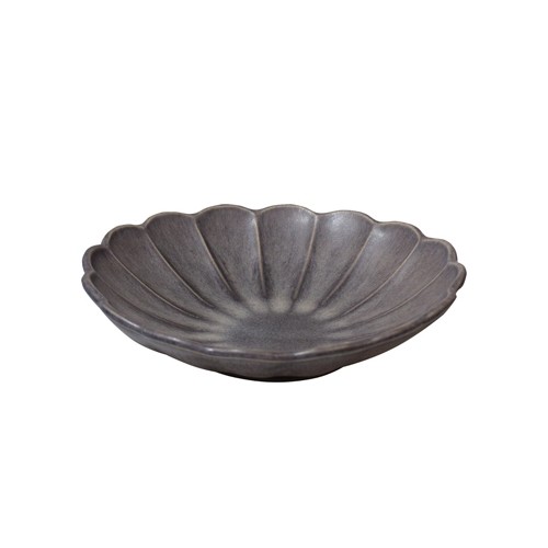 Bord pasta diep diam. 24cm. inh. 84cl. grijs Flower Q Authentic