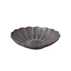Deep pasta plate diam. 24cm. capacity 84cl. Grey Flower Q Authentic