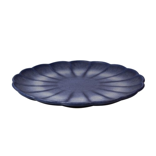 Bord plat diam. 28cm. blauw Flower Q Authentic