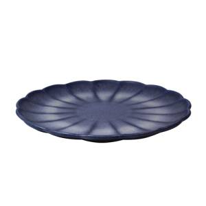 Assiette plate de 28 cm de diamètre. Fleur bleue Q Authentic