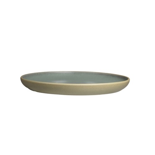 Bord met opst. rand diam. 21,7cm. hgt. 2,2cm. A New Life groen Q Authentic