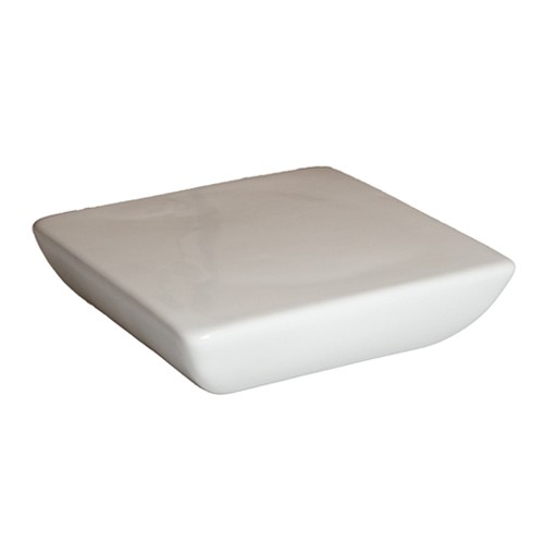 Vierkant plateau l afm. 14,4x14,4cm. hgt. 4cm. ShApes Off white Q Authentic