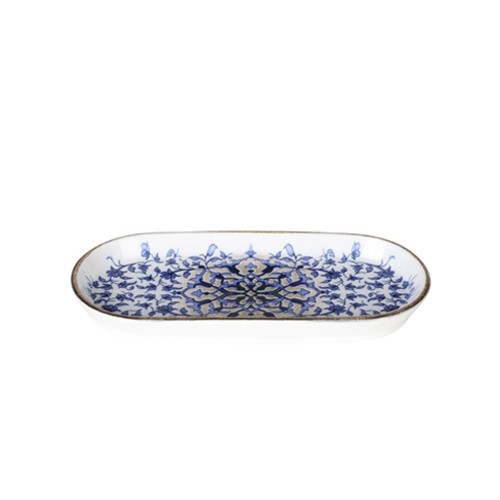 Bord ovaal 21x10cm hgt. 2,2cm. Tile legacy