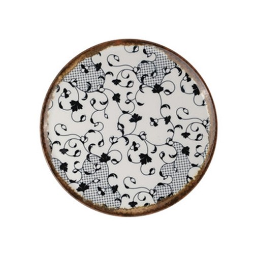 Bord coupe diam. 27cm. Fluer