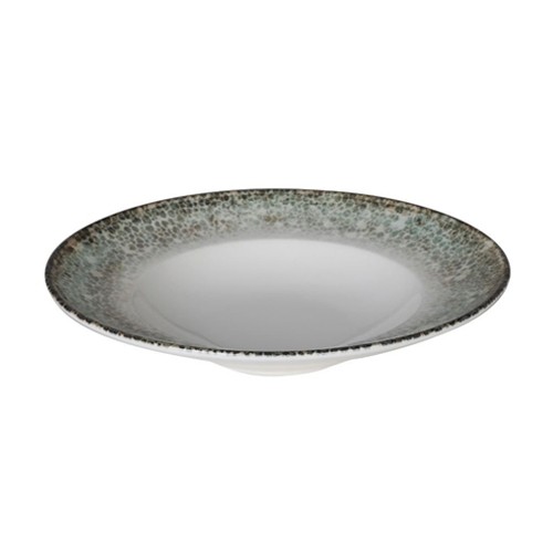 Teller, tiefer Durchmesser 27 cm, Höhe 5,65 cm. Rest grün