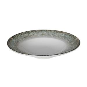Teller, tiefer Durchmesser 27 cm, Höhe 5,65 cm. Rest grün