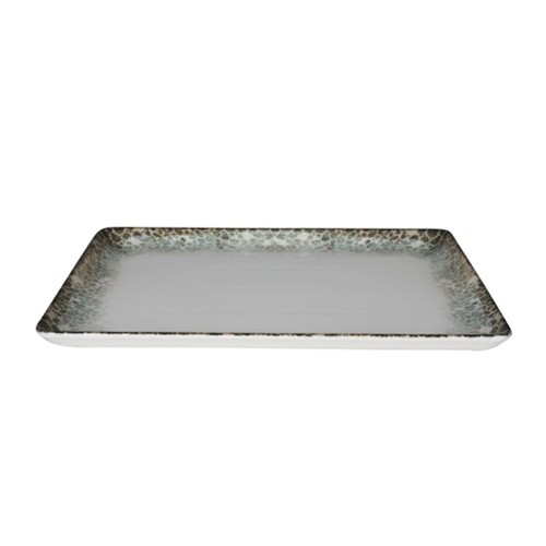 Rectangular plate, dimensions 30x22cm. Rust green