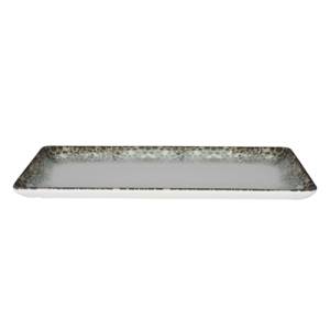 Rectangular plate, dimensions 35x15cm. Rust green