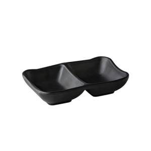 Sauskom 2-vaks 13x8,5cm. hgt. 3cm. Asia zwart