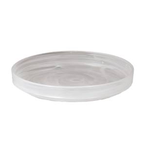 Bord met opst. rand stapelbaar diam. 25,4cm. white Swirl