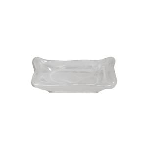 Dipping dish size. 9.3x7cm. white swirl