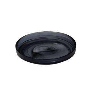 Bord met opst. rand stapelbaar diam. 16,2cm. black Swirl
