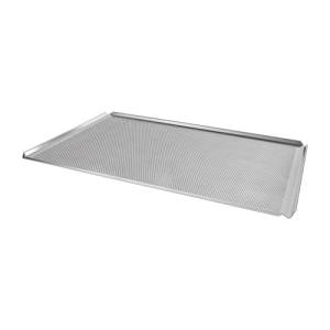 Plaque de cuisson perforée, dimensions 400 x 600 mm, aluminium Leventi