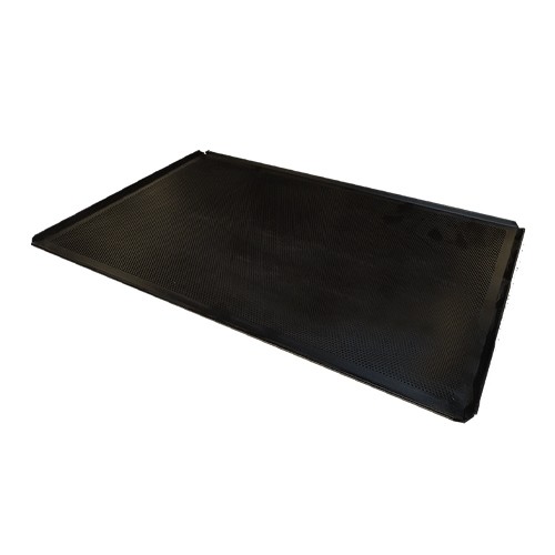 Bakplaat geperforeerd afm. 400x600mm. aluminium teflon Leventi