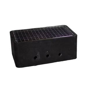 Tafel BBQ zwart rechthoekig afm. 25x15cm. Hgt. 10cm.