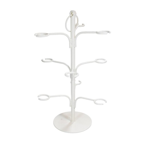 Etagere voor 9 glazen afm. 28x28 hgt. 46cm. wit