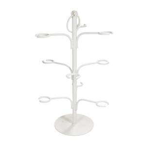 Etagere voor 9 glazen afm. 28x28 hgt. 46cm. wit