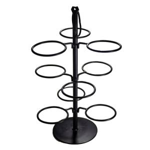 Etagere voor 9 borden afm. 30x30 hgt. 46cm. zwart