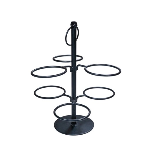 Etagere voor 6 borden afm. 30x30 hgt. 30cm. zwart