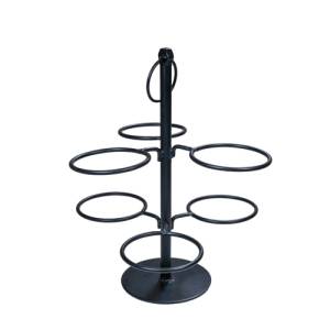 Etagere voor 6 borden afm. 30x30 hgt. 30cm. zwart
