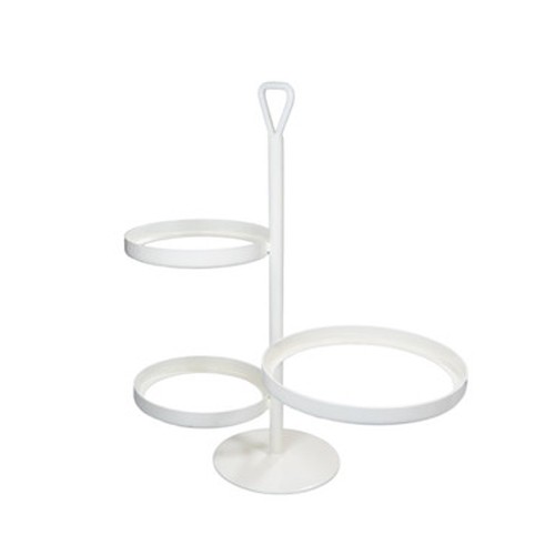 Serveertoren voor 3 borden afm. 39x21 hgt. 44cm. wit