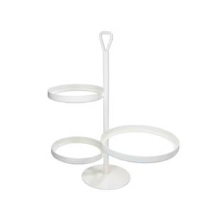 Serveertoren voor 3 borden afm. 39x21 hgt. 44cm. wit