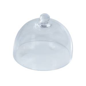 Dôme en verre, diamètre 19 cm, hauteur 17 cm.