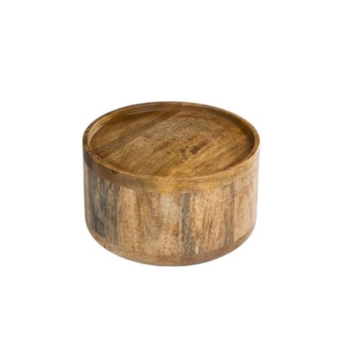 Dispenser base en deksel mango M 19x11cm.