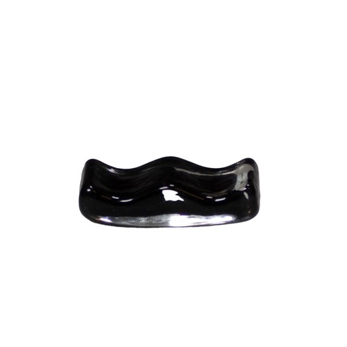 Bestekhouder glas afm. 6x2,5 hgt. 1,5cm. black Swirl