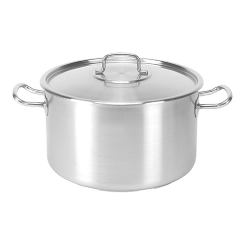 Kookpan middel diam 45cm. met deksel inh. 44,5 liter