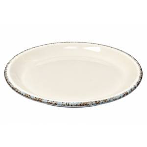 Bord halfhoog diam. 23cm. vlakke bodem kleur Peaceful Cream