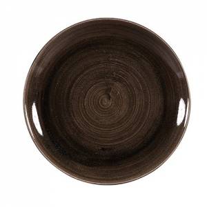 Coupebord Stonecast Patina diam. 28,8cm. kleur Iron Black Churchill