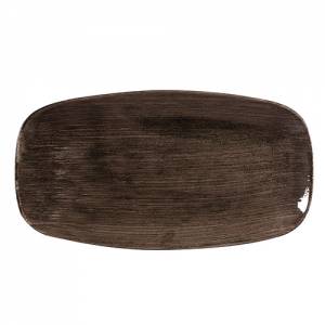 BORD CHEF RECHTHOEKIG STONECAST PATINA AFM.35,5X18,9CM. KLEUR IRON BLACK CHURCHILL