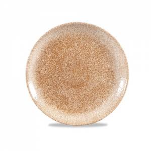 COUPE PLATE RAKU COLOR GARNET ORANGE DIAM. 21.7CM. CHURCHILL